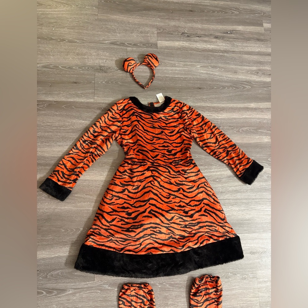 Kids Tiger Costume with Headband and Leg Warmers